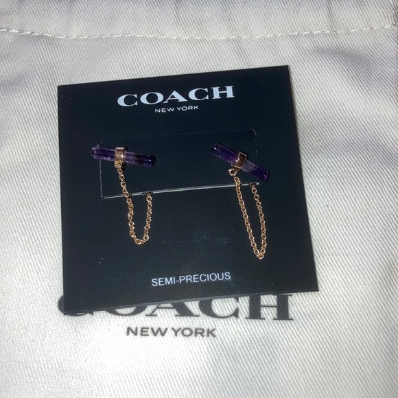 Coach Gemstone Bar Earrings - Picture 3 of 4